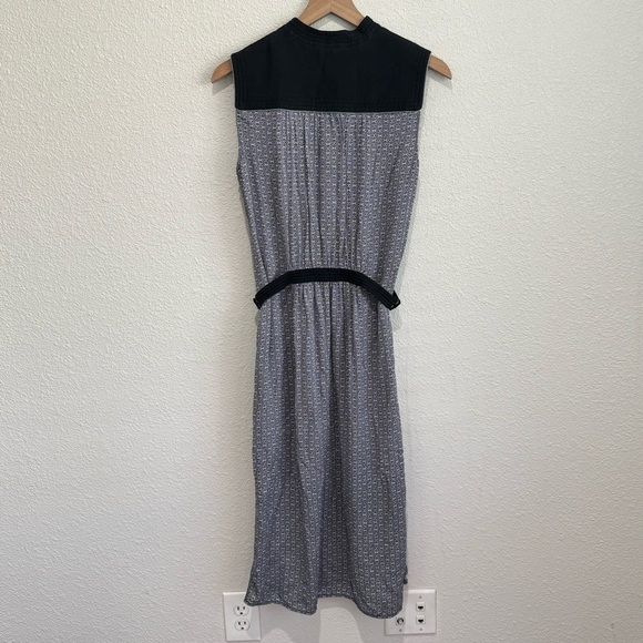 30. Tory Burch Womens 8 Runway Rampling Silk Sleeveless Dress Midi Equestrian - Picture 12 of 12